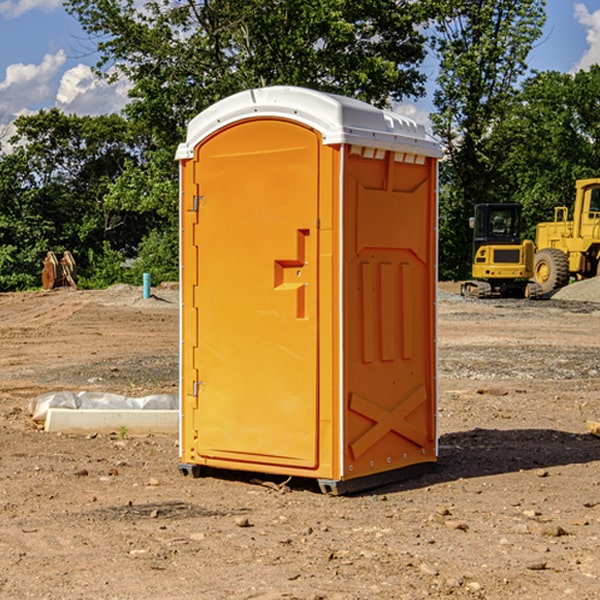 how often are the porta potties cleaned and serviced during a rental period in Van Buren County Iowa